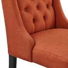 Modway - Baronet Bouton touffé Tissu Chaise à manger - Orange-8