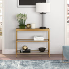 Hudson&Canal - Console Alexis 91 cm (36 po) - Laiton-Nettoyer avec un chiffon doux et sec, sans produits chimiques agressifs ni produits de nettoyage abrasifs