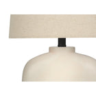 Monarch Specialties - Luminaire - 25 po H Lampe De Table - Résine Crème - Abat-Jour Beige - Moderne-Dimensions assemblées: 13,5 po L x 13,5 po P x 25 po H. base: 10,25 po L x 3,75 po P x 12 po H. abat-jour: 13,5 po L x 13,5 po P x 12 po H