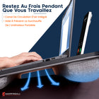 ShoppingAll - Bureau Portatif Avec Coussin – Convient Aux Ordinateurs Portables Jusqu’à 17 Pouces – Noir-Portable Et Léger – Doté d’une poignée de transport pratique. Idéal pour la maison, les voyages ou le travail en déplacement.