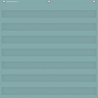 Teacher Created Resources - Tableau à 7 pochettes - 28 po x 28 po - Bleu apaisant-Les tableaux de poche légers et durables présentent des motifs colorés et s'accrochent facilement à des œillets métalliques robustes