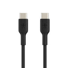 Belkin - Câble USB-C vers USB-C - 1 m - Noir -CHARGEMENT RAPIDE : Il permet de recharger un smartphone de 0 à 50 % en 35 minutes* (quand il est utilisé avec un chargeur USB-C PD de 18 W ou plus, non inclus).