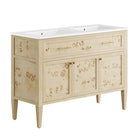 Modway - Elysian 48" Meuble de salle de bain à double lavabo - Burl-Vanité de salle de bain moderne