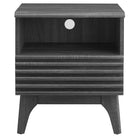 Modway - Render Table de chevet, Fusain-Pieds en bois effilés