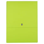 JAM Paper - Portefeuille vertical à fermeture pression - 12 1/8 x 9 x 1/2 - Kraft vert-Couleur: Kraft vert