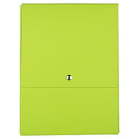 JAM Paper - Portefeuille vertical à fermeture pression - 12 1/8 x 9 x 1/2 - Kraft vert-Couleur: Kraft vert