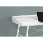 Monarch Specialties - 7535 Bureau 48 po L - Blanc/Metal Blanc-Fini sur tous les côtés pour un placement flexible n'importe où dans un bureau à domicile