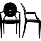 Nicer Furniture - fauteuil fantôme de Louis XVI - noir - 2 pièces-6