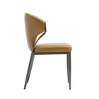 Manhattan Comfort - Lot de 4 chaises de salle à manger modernes Kirsten 52 cm en similicuir camel-Conçu pour durer Produit de qualité commerciale
