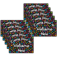 Ashley Productions - Smart Poly Tapis de souris pour ordinateur - 8" x 10" - Chaque patte est la bienvenue ici - Paquet de 10-Commencez votre journée du bon pied avec ces accessoires élégants et fonctionnels qui arborent des citations inspirantes et des expressions positives.