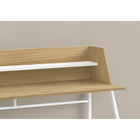 Monarch Specialties - 7543 Bureau 48 po L - Naturel/Metal Blanc-Fini sur tous les côtés pour un placement flexible n'importe où dans un bureau à domicile