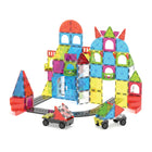 Magna-Tiles - Ensemble de construction magnétique Centre-ville 110 pièces-Idéal à offrir en cadeau: C’est un excellent cadeau pour les enfants de 3 ans et plus qui aiment l’aventure
