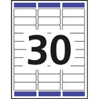 Avery - Étiquettes rectangulaires blaches avec Easy Peel, 1 po x 2-5/8 po, Paquet de 3000 (5160)-Garantie sans bourrage ni maculage!