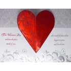 Rosedale Gold - Cartes De souhaits De La Saint-Valentin 5-1/2 po x 8 po / Enveloppes - Paquet de 6 - Gros coeur-Imprimées sur un papier de qualité non couché