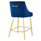 Modway - Discern Performance Velvet Tabouret de comptoir - Marine-Poignée décorative