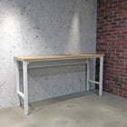 Manhattan Comfort - Table de garage moderne Fortress 72,4" - Blanc-Conception gain de place pour insérer 2 armoires Fortress