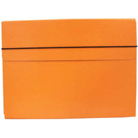 JAM Paper - Étui de transport pour dossiers minces avec bande élastique - 9 1/4 x 1/2 x 12 1/2 - Orange-Étui de transport portefeuille orange