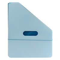 Staples - Chemise extensible verticale à 12 pochettes, format lettre, bleu-Extensible pour garder les documents, les notes et les papiers en un seul endroit sécuritaire