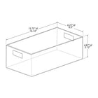 Azar - Bac de rangement étroit avec poignée - 5,12 po x 6,5 po x 16,14 po - Transparent - Paquet de 4-Construction en plastique durable pour un usage quotidien fiable