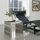 Modway - Gridiron Petit Acier inoxydable Banc - Argent-Pour un usage intérieur