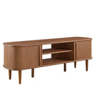 Modway - Contour 55 po Meuble TV, Noyer-Meuble téléviseur moderne du milieu du siècle