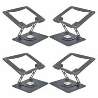 Uncaged Ergonomics - Ensemble de bureau pour support réglable et pivotant pour ordinateur portable RISE - Noir - Paquet de 4-Le support de bureau réglable et pivotant Rise 2.0 maintient les ordinateurs portables dans une position ergonomique.