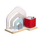 tonies - Étagère de table - La Maison-S’harmonise avec les espaces modernes pour enfants tout en mettant en valeur les Tonies de façon ludique et accueillante.