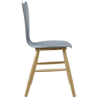 Modway - Cascade Bois Chaise à manger - Gris-Jambes en bois de hêtre écartées
