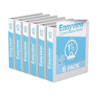 Davis Group Super offre Easyview, Reliure View à anneaux ronds 1.5 po, personnalisable, paquet de 6 - Jaune-3 Reliure À Anneaux