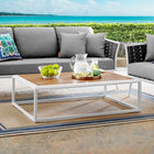 Modway - Stance Terrasse extérieure Aluminium Table basse - White Natural-Cadre en aluminium revêtu en poudre