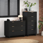 Manhattan Comfort - Granville commode moderne haute étroite et standard - noir - ensemble de 2-Recommandé pour les téléviseurs jusqu'à 35 pouces