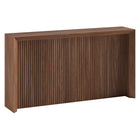Hudson&Canal - Console Piedmont 56" L - Noyer satiné-Un design contemporain moderne pour votre entrée, votre salon, votre bureau et plus encore