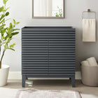 Modway - Render 30" Armoire de toilette de salle de bain (lavabo non inclus) - Gris-Portes à fermeture douce