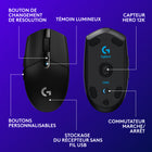 Logitech - Souris de jeu sans fil G305 Lightspeed, noir-Personnalisable : la G305 peut enregistrer jusqu'à 5 niveaux PPP dans sa mémoire interne et propose jusqu'à 6 boutons programmables pour une personnalisation complète via le Logitech G HUB