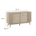 Modway - Eudora Buffet - Chêne-Étagères ajustables