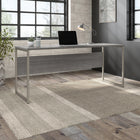 Bush Business Furniture - Table d'ordinateur hybride 72 po L x 24 po P, gris platine (HYD272PG)-La surface durable du bureau d'ordinateur supporte des matériaux et des équipements d'une capacité de poids de 200 livres