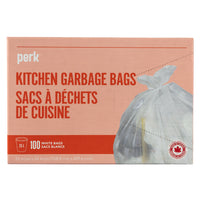 Perk - Grands sacs à ordures - blanc - Paquet de 100-Sacs à ordures