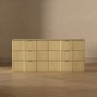 Manhattan Comfort - Clive 72" Commode double à 6 tiroirs style milieu du siècle moderne - Chêne naturel-Assemblage à domicile requis Tout le matériel inclus