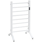 HOMCOM - Chauffage serviettes électrique à 8 barres avec minuterie intégrée et indicateurs led - blanc-La taille compacte de 19,75 po l x 31,5 po H est idéale pour la portabilité 