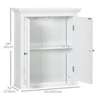 kleankin - Armoire murale de salle de bain pour salon et entrée - blanc-Fabriqué en MDF pour une construction robuste