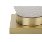 Monarch Specialties - Luminaire - 26 po H Lampe De Table - Céramique Blanche - Abat-Jour Ivoire / Crème - Transitionnel-Dimensions assemblées : 16 po L x 16 po P x 26 po . base : 7,5 po L x 7,5 po P x 13,5 po H . abat-jour : 16 po L x 16 po P x 10 po H