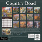 DateWorks - Calendrier Mural 16 Mois Route de Campagne de 2025 - 12 po x 12 po - Anglais-Comprend des pages mensuelles de janvier à décembre 2025, ainsi que les 4 derniers mois de 2024.