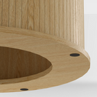 HOMCOM - Table à manger ronde 47 po avec base à pied cannelé pour 4-6 personnes - bois naturel-Dimensions totales : 47,2 po l x 47,2 po P x 29,5 po H (120 x 120 x 75 cm) 