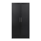 Prepac - Cabinet Accent Elite 32 po avec portes à panneaux, cabinet de rangement avec 3 étagères ajustables - Noir-Fabriqué à partir de bois composites stratifiés non toxiques avec un support en MDF robuste