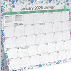 Blueline - 2026 Calendrier mural mensuel - 15 po x 12 po - Wildflowers - Bilingue-Calendrier annuel au bas de chaque page 