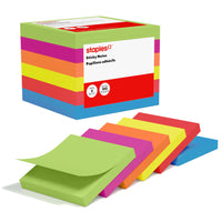 Staples - Blocs de feuillets, 3 x 3 po, collection Summer Breeze, paquet de 6-L’adhésif ultracollant garantit que les feuillets restent bien en place