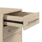 Bush Business Furniture - Hustle - Armoire de rangement de bureau avec roulettes, orme naturel (HUF140NE)-La zone de stockage ouverte comprend deux étagères réglables et deux passe-câbles pour le matériel et l'équipement