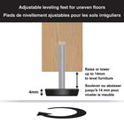 Hudson&Canal - Table d'appoint carrée Stellan 20 po de largeur - Grain noir-8