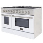 Kucht - 48 po Série KDF Cuisinière Pro Style au gaz naturel - Acier inoxydable/Blanc-Convertible au propane liquide