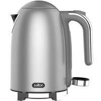 Salton - bouilloire numérique NuRetro 1,7 l - argent métallisé-Capacité de 1,7 L/7 tasses, idéale afin de chauffer suffisamment d’eau pour plusieurs breuvages ou de remplir une cafetière à piston en une seule fois.
